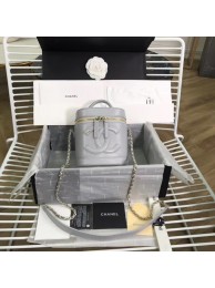 CHANEL vanity case Gold-Tone Metal AS1336 grey HY5724UW57
