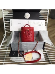 CHANEL vanity case Gold-Tone Metal AS1336 red HY5385nB26
