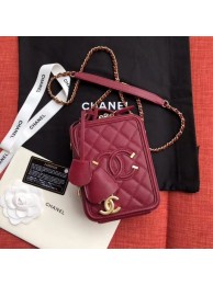 Chanel vanity case Grained Calfskin & Gold-Tone Metal AS0988 Purplish HY14679Gh26