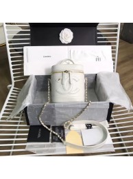 Chanel vanity case Lambskin & Gold-Tone Metal AS0323 white HY7179KX22
