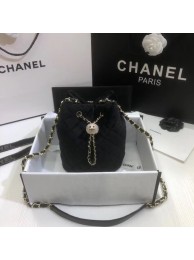 Chanel velvet Drawstring bag AS1894 black HY20604LG44