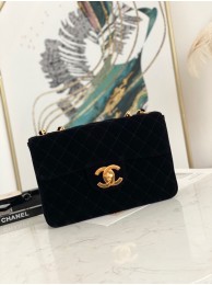 Chanel Velvet FLAP BAG AS8825 black HY14897yk28