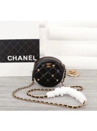 Chanel Wallet on Chain Lambskin & Gold-Tone Metal A8153 Black HY24507jo45