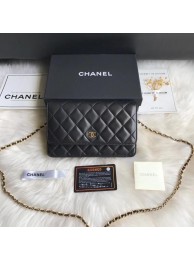 Chanel WOC mini Flap Bag Cannage Pattern A33816C Black HY20042gN72