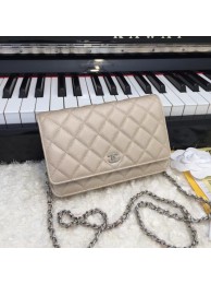 Chanel WOC Original Caviar Leather Flap cross-body bag CF33814 gold Silver chain HY18805yx89