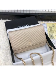 Chanel WOC Original Caviar Leather Flap cross-body bagE33814 gold HY17086kC27