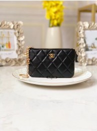 Chanel zipped wallet Goatskin AP31504-4 Black HY7109Rc99