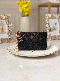 Chanel zipped wallet Goatskin AP31504-6 Black HY14431DS71