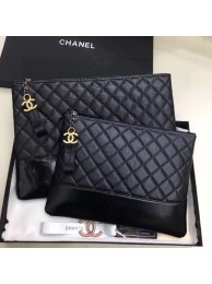 Chanle Grained Original Leather Bag C20314 Black HY3675KX51