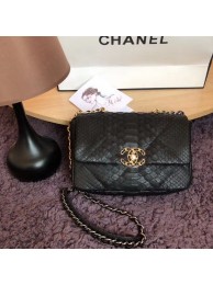 Cheap CHANEL 19 Flap Bag Original Snake skin flap bag AS1160 Black HY17577sZ66