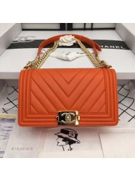 Cheap Chanel Boy Flap Shoulder Bag Original Sheepskin Leather A67086 orange HY16069sJ42