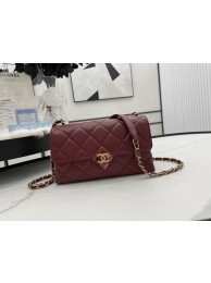 Cheap Chanel Flap Lambskin Shoulder Bag AS2557 Burgundy HY20862sZ66