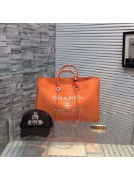 Cheap Chanel Large Canvas Tote Shopping Bag CNA1679 Orange HY14441ZZ98