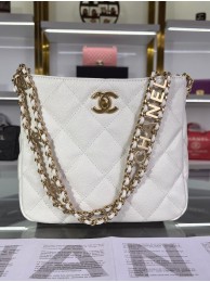 Cheap Chanel Shoulder Bag Grained Calfskin&Gold-Tone Metal AS3223 white HY12981ZZ98