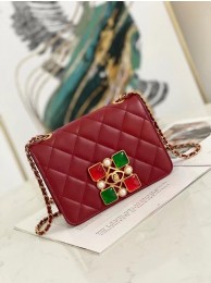 Cheap Copy Chanel flap bag AS2259 Burgundy HY1065Eq45