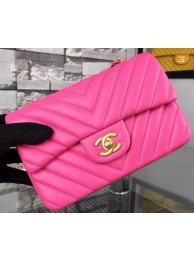 Cheap Copy Chanel mini Classic Flap Bag Rose Original Sheepskin Chevron Leather CHA5500 Gold HY20045Eq45