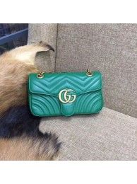 Cheap Copy Gucci Now GG Marmont Matelasse Shoulder Bag 443496 Green HY14205Eq45
