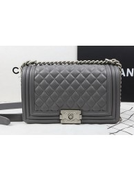 Cheap Fake Boy Chanel Flap Shoulder Bags Original Lambskin A67025 Grey HY13995BC48
