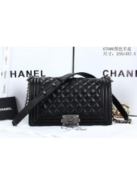 Cheap Fake Boy Chanel Flap Shoulder Bags Sheepskin Leather A67086 Black HY24945BC48