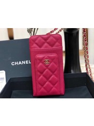 Cheap Fake Chanel Calfskin Chain Card packet & Gold-Tone Metal AP0990 rose HY18740BC48