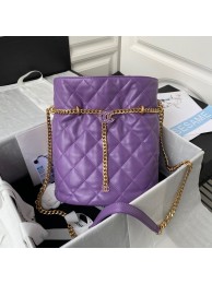 Cheap Fake Chanel Drawstring Bag & Gold Metal AS3117 purple HY11805BC48
