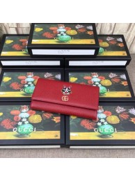 Cheap Fake Gucci Calfskin Leagther Wallet 499326 red HY3045BC48