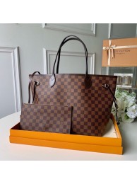 Cheap Fake Louis Vuitton Damier Ebene Canvas Neverfull M41358 Red HY10710BC48