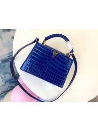 Cheap Fake Louis vuitton original crocodile CAPUCINES PM M94587 blue HY18375BC48