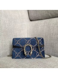 Cheap Gucci Dionysus GG velvet super mini bag 476432 blue HY3707sZ66