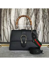Cheap Gucci Now Bamboo Lichee Pattern Leather Top Handle Bag 448075 Black HY9499sJ42
