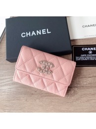 Copy 1:1 Chanel card holder Calfskin AP2735 pink HY8878xD64