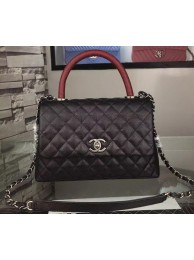 Copy 1:1 Chanel Shoulder Tote Bag Original Caviar Leather A7780 Black HY26398xD64