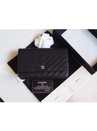 Copy 1:1 Chanel V mini Flap Bag Black Chevron Cannage Pattern A33814V Gold HY16543xD64