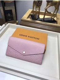 Copy 1:1 Louis Vuitton Monogram Empreinte SARAH WALLET M61182 Pink HY21288xD64