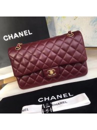 Copy Best chanel classic handbag Lambskin & gold Metal A01112 Burgundy HY12119Qc72