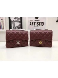 Copy Best Chanel Classic MINI Flap Bag Original Cannage Pattern A1115 Wine HY19419Qc72