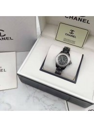 Copy Best Chanel Diamond Watch CH2369 Black HY26719Qc72