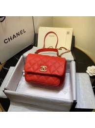 Copy Best Chanel flap bag Grained Calfskin & Gold-Tone Metal AS1155 red HY20879Qc72