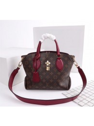 Copy Best Louis Vuitton Monogram Canvas FLOWER ZIPPED TOTE BB M44350 Lie de Vin HY9929Qc72