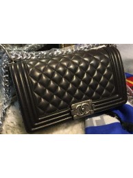 Copy Boy Chanel Flap Shoulder Bag Sheepskin Leather A67086 Black HY15172Kn92