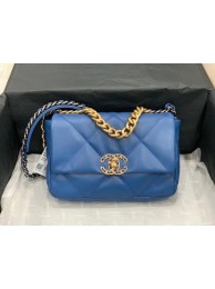 Copy Chanel 19 flap bag AS1160 blue HY9697Kn92