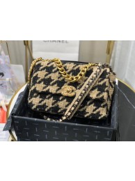Copy CHANEL 19 Flap Bag AS1161 Black&apricot HY26622Zn71