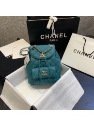 Copy Chanel backpack Grained Calfskin & Gold-Tone Metal AS1371 Green HY1667Kn92