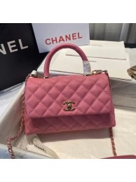 Copy Chanel flap bag with top handle A92990 rose HY13347Kn92