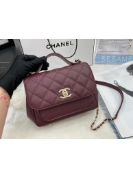 Copy Chanel small flap bag Calfskin & Gold-Tone Metal A93749 Burgundy HY13117Zn71
