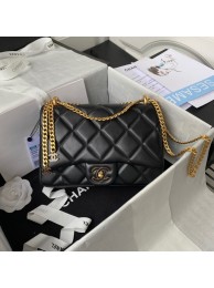 Copy Chanel SMALL Lambskin FLAP BAG AS1793 BLACK HY4357Zn71