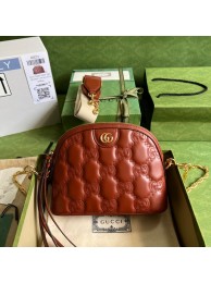 Copy Gucci GG Matelasse leather shoulder bag 702229 Light brown HY8237Kn92