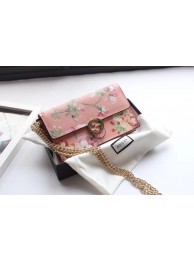 Copy Gucci GG top quality canvas shoulder clutch purse 409340 pink HY15890Ey31
