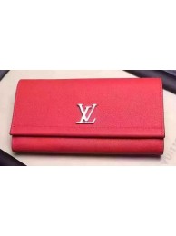 Copy Louis Vuitton LOCKME II Wallet M62350 Red HY15537Kn92