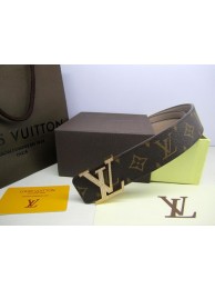 Copy Louis Vuitton Monogram Canvas Belt LV2050 Gold HY8590Ey31